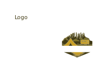 campsite logo lake tent RV van mountains