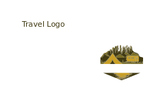 campsite logo lake tent RV van mountains
