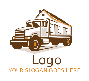 moving company logo movers truck carrying house