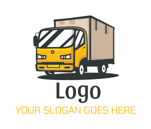 transportation logo icon movers truck front view