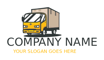transportation logo icon movers truck front view