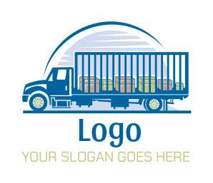 Movers logo maker truck with cage