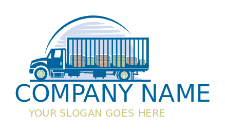 Movers logo maker truck with cage