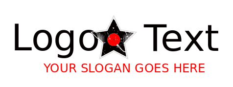 music logo template DJ disc inside star