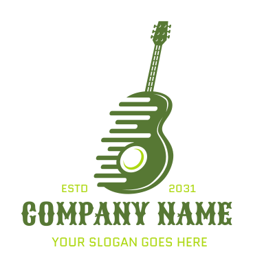 music logo maker  sound wave in guitar