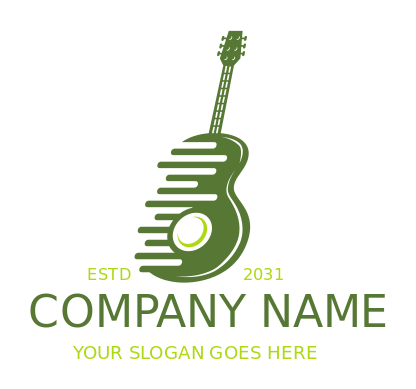 music logo maker  sound wave in guitar