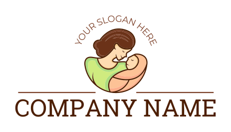 childcare logo mother holding infant