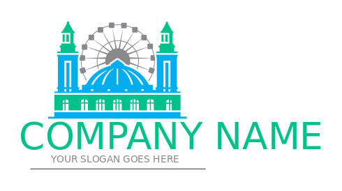 Navy Pier towers dome and Ferris Wheel