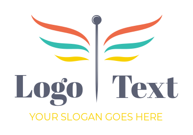 medical logo online needle with wings