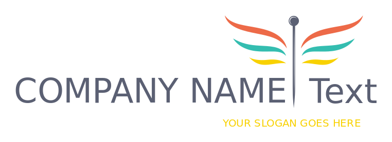 medical logo online needle with wings