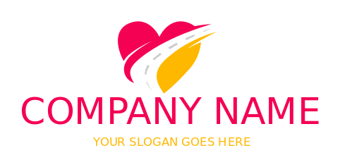 dating logo negative driveway across heart