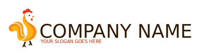 animal logo negative space abstract chicken