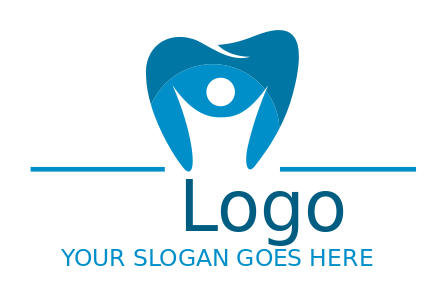 orthodontics logo abstract figure in tooth