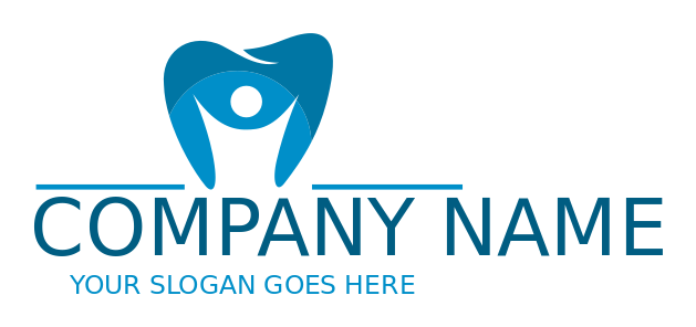 orthodontics logo abstract figure in tooth