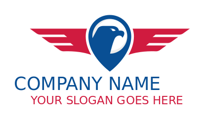 political logo maker eagle in location pin