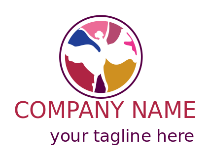 entertainment logo ballet dancer in circle