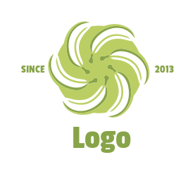 food logo online bananas forming flower