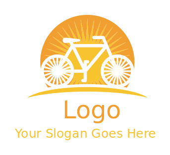 transportation logo negative space bike