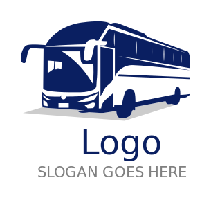 transportation logo icon negative space bus