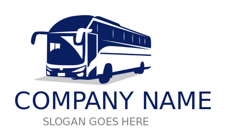 transportation logo icon negative space bus
