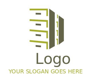 construction logo negative space cabinet rack