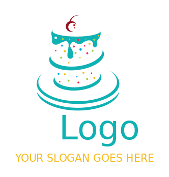 cake shop logo layers of wedding cake