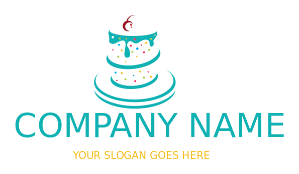 cake shop logo layers of wedding cake