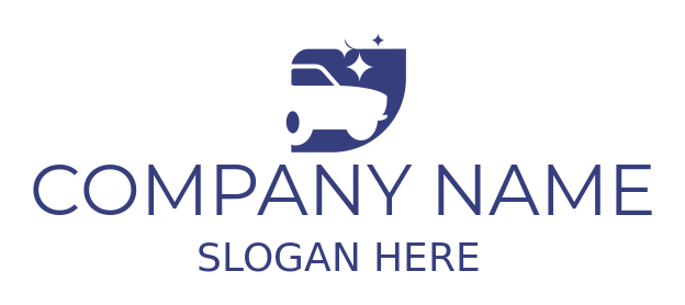 cleaning logo car wash with sparkles