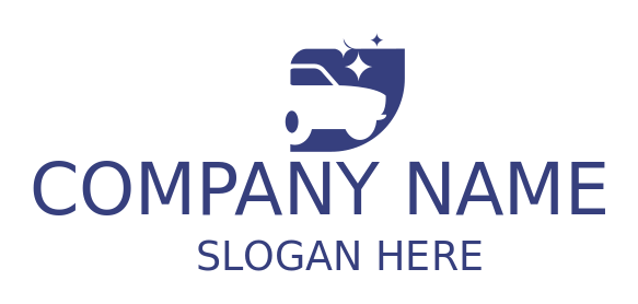cleaning logo car wash with sparkles