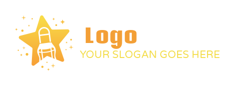 home improvement logo icon chair in star