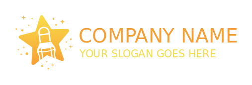 home improvement logo icon chair in star