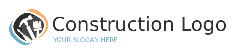 construction logo negative space tools