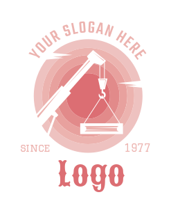 construction logo negative space crane hook