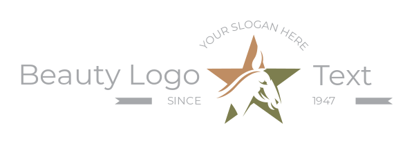 animal logo negative space donkey head in star