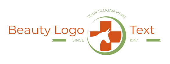 vet logo maker negative space donkey in cross