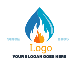 Design do logotipo do espaço negativo fire music