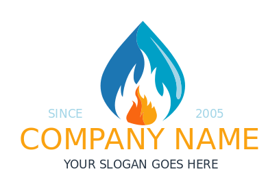 energy logo negative space flame within flame