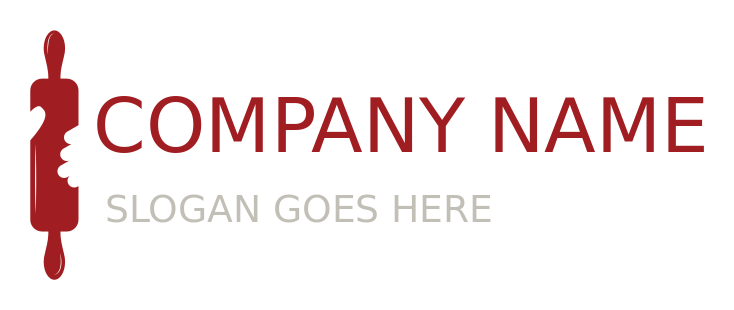 restaurant logo maker hand on rolling pin