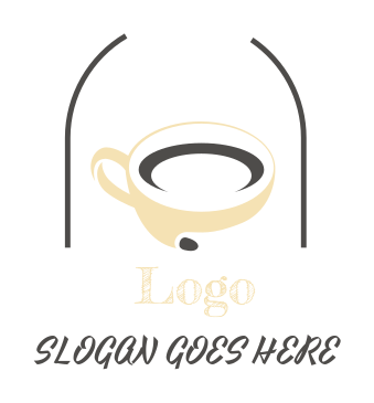 restaurant logo negative space hand on tea cup