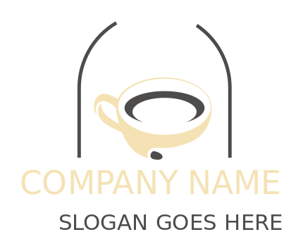 restaurant logo negative space hand on tea cup