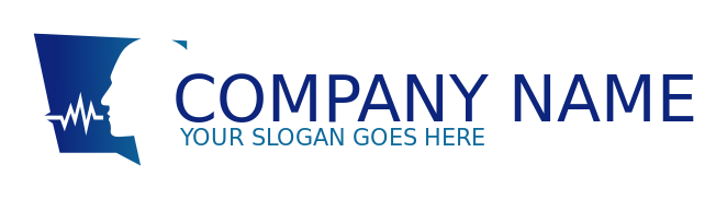  logo head in speech therapy bubble vector