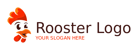 pet logo icon head of rooster with wattle