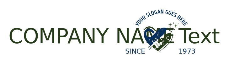 entertainment logo trumpet in heart with stars