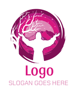 religious logo negative space Jesus Christ