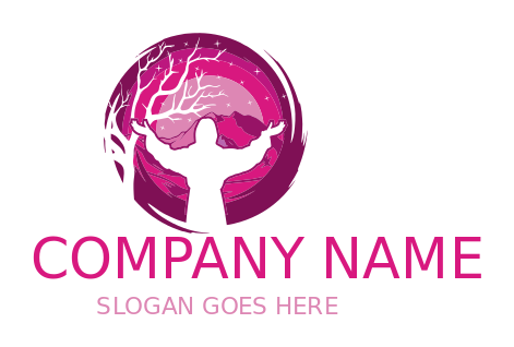 religious logo negative space Jesus Christ