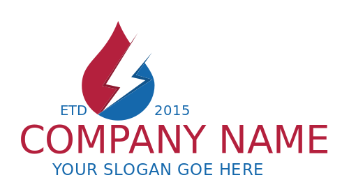 energy logo lightning bolt in droplet