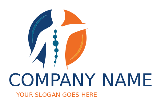 medical logo image man with spine in circle