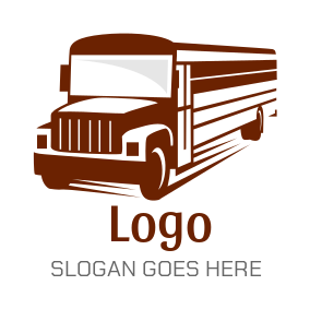 transportation logo negative space school bus