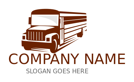 transportation logo negative space school bus