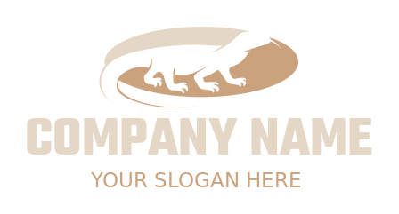 animal logo maker lizard in oval
